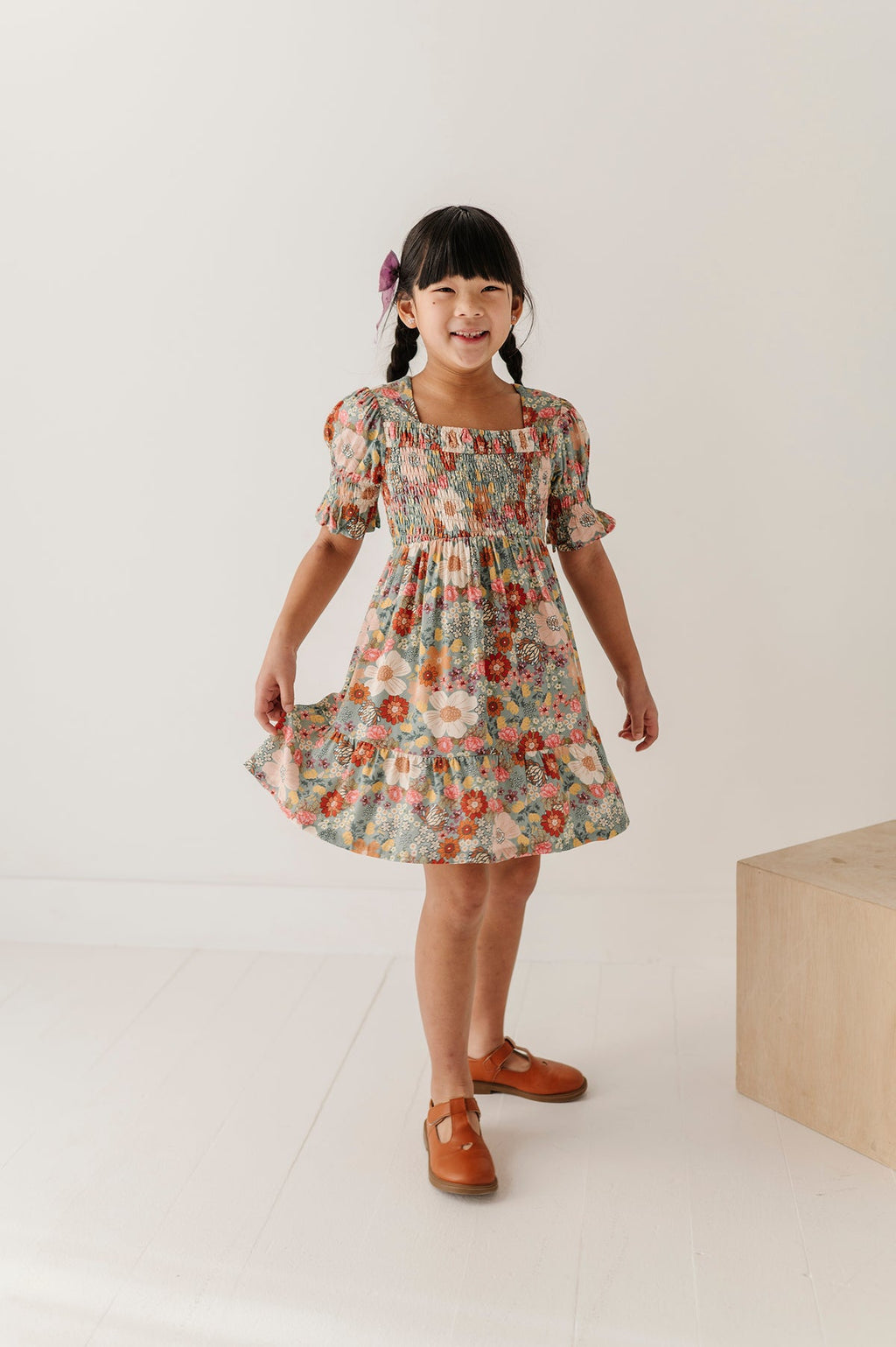 smocked babydoll dress
