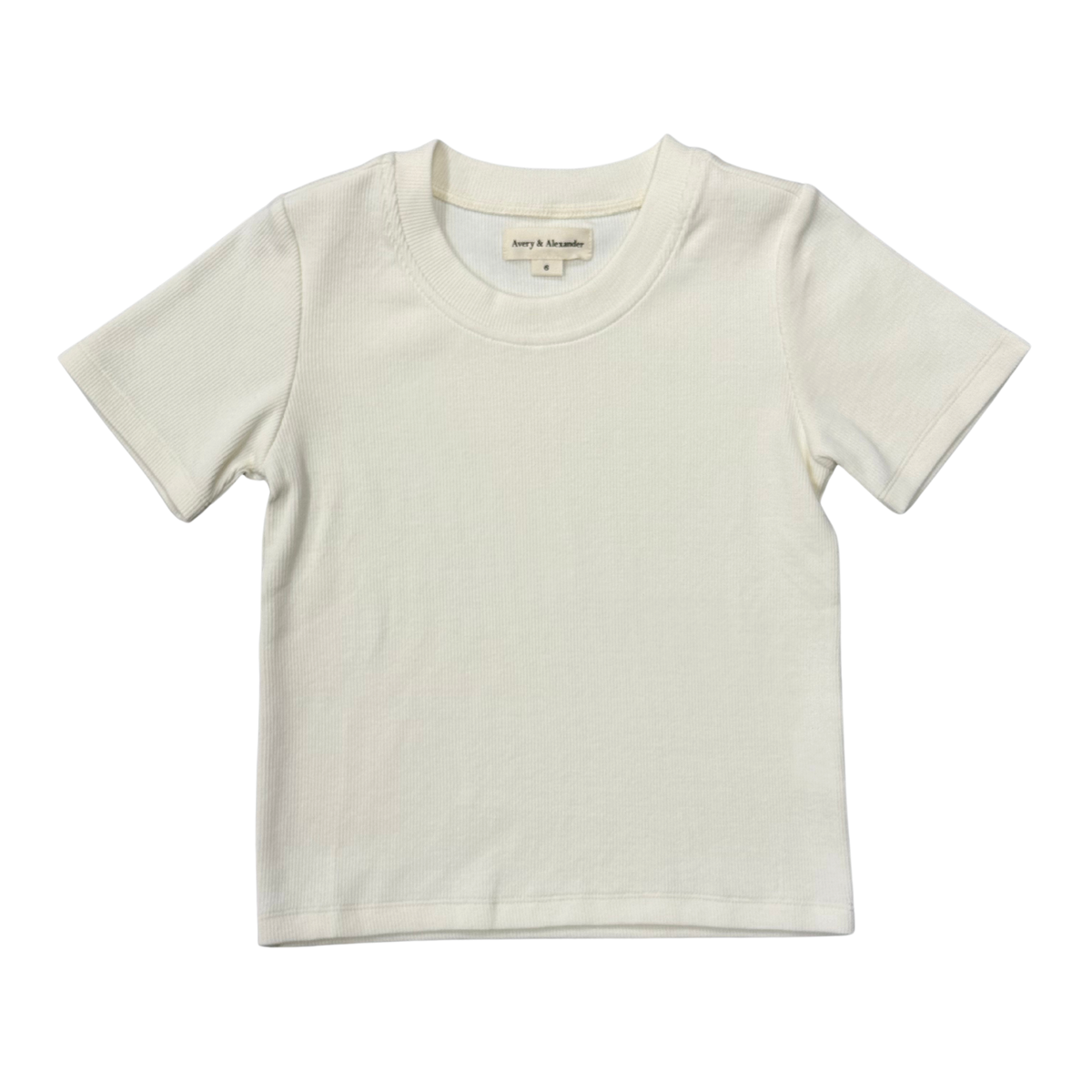 ribbed short sleeve tee