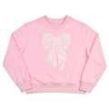 lace pink bow sweatshirt