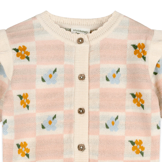 mia bouquet jacquard knit cardigan