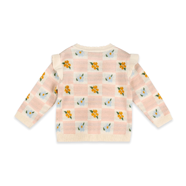 mia bouquet jacquard knit cardigan