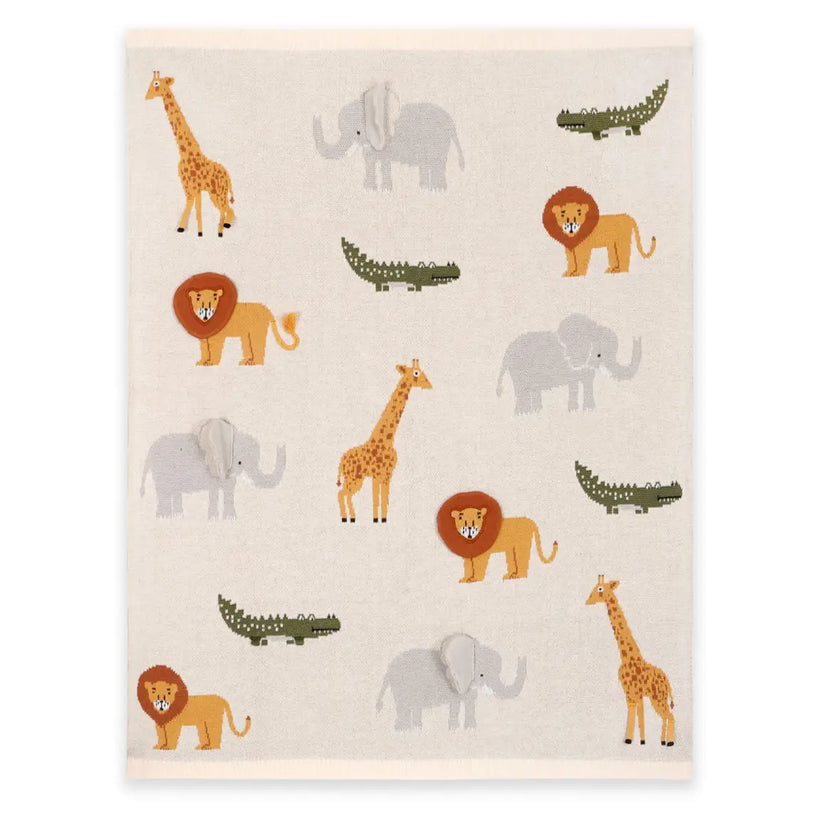 savannah 3D knit baby blanket