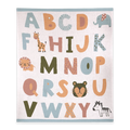 alphabet jaquard knit blanket