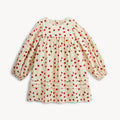 floral corduroy puff sleeve dress