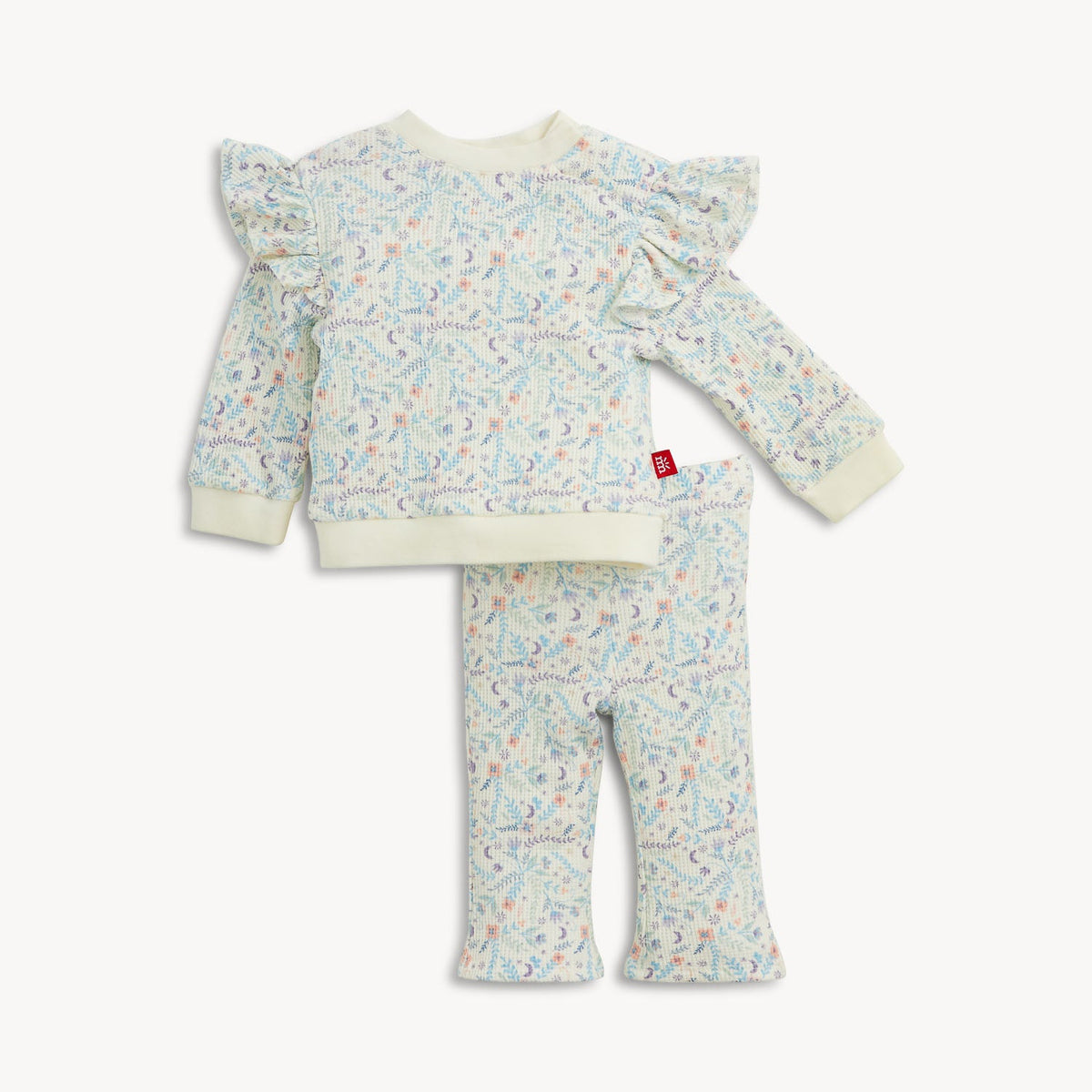 waffle floral girls 2pc set